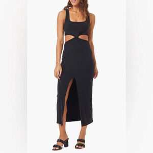 L*Space Black Cutout Maxi Dress with Slit